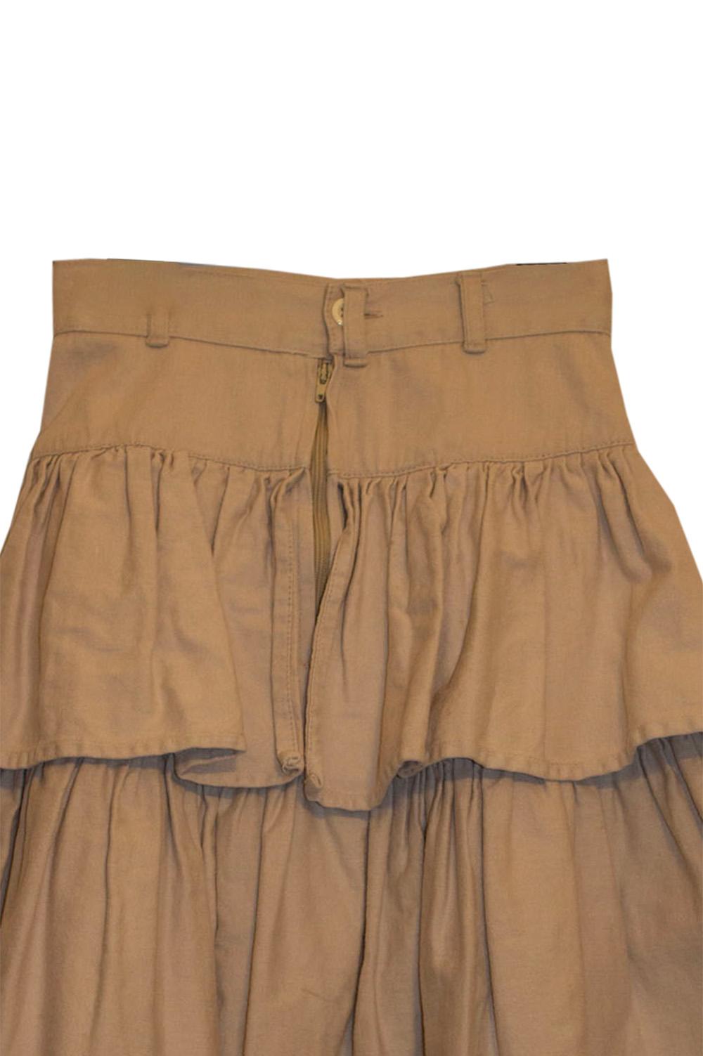 Brown Katherine Hamnett London White Cotton Mini Skirt For Sale