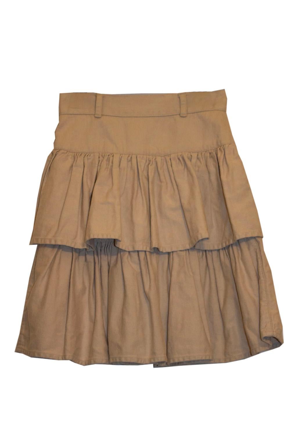 Katherine Hamnett London White Cotton Mini Skirt For Sale 1