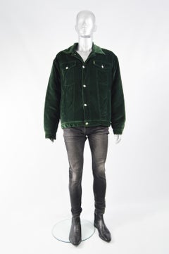 Katherine Hamnett Mens Vintage Green Velvet Jacket