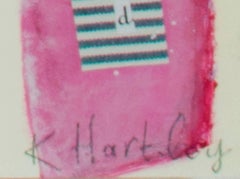 "Piggy Back Pyramid KMH 013, " Acrylic Painting signed by Katherine Hartley