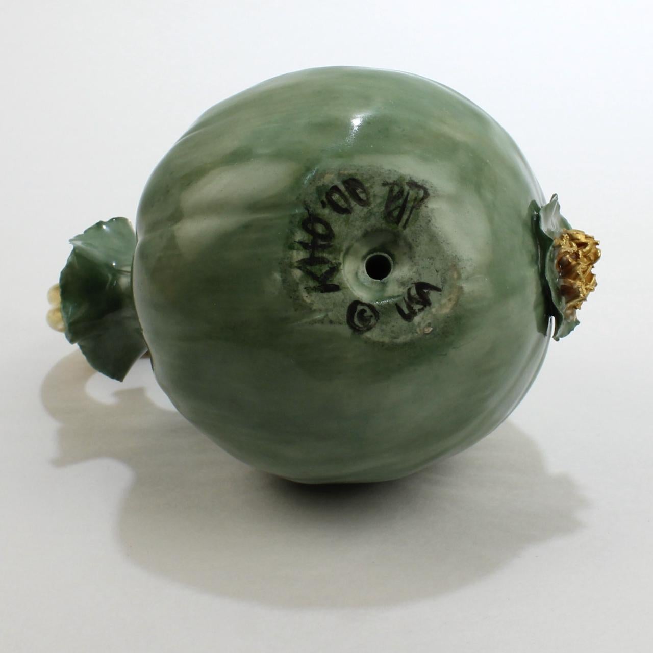Katherine Houston Porcelain Figural Green Onion Model or Figurine 4