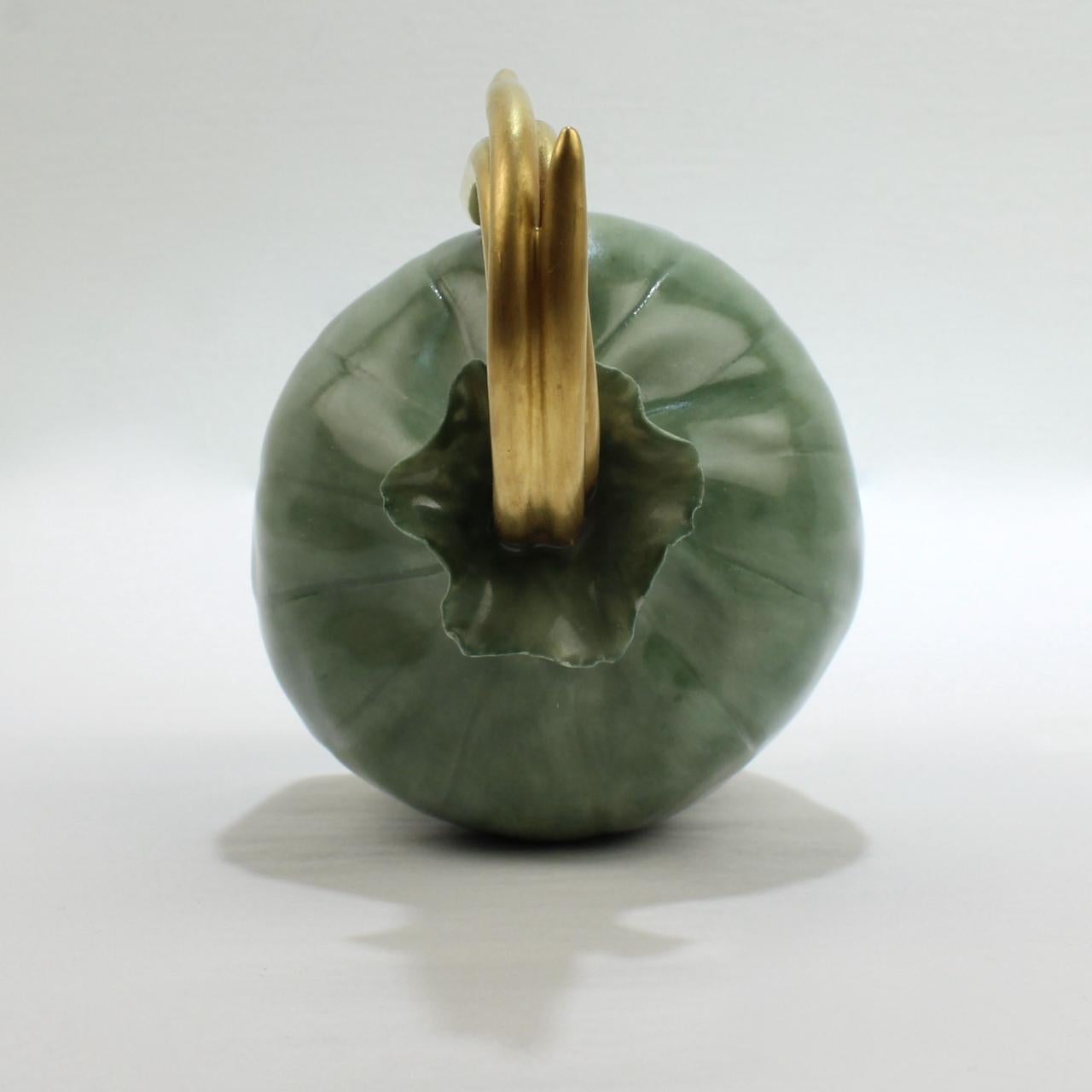 Modern Katherine Houston Porcelain Figural Green Onion Model or Figurine