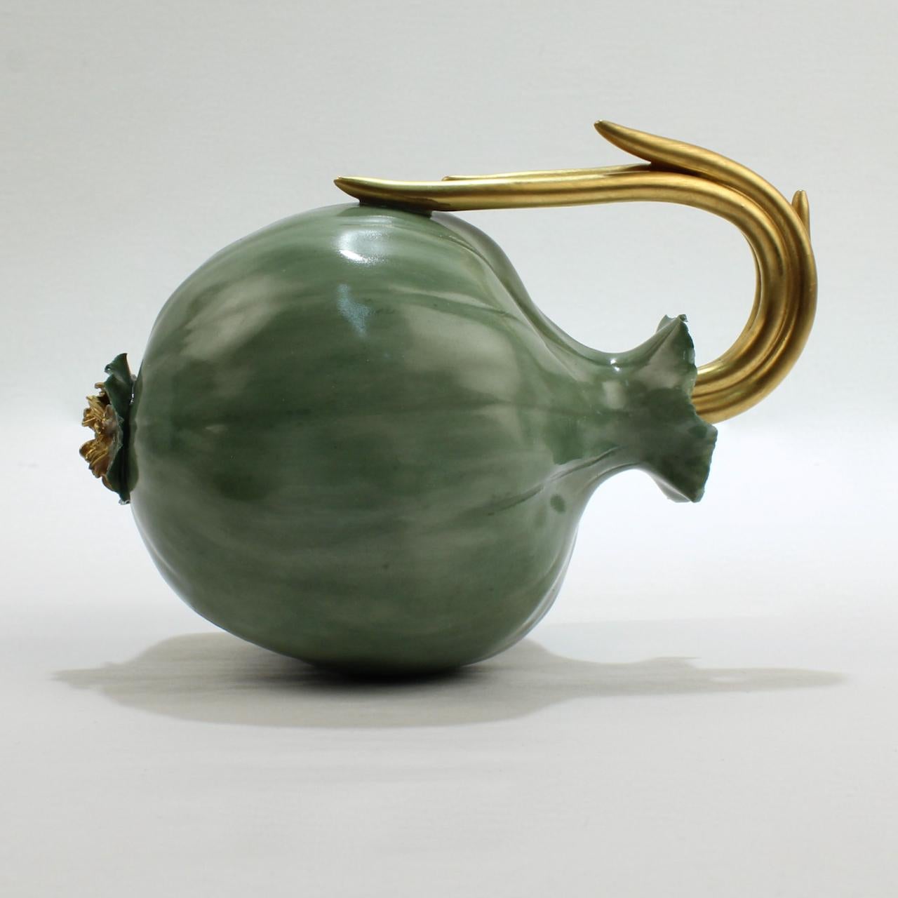 Katherine Houston Porcelain Figural Green Onion Model or Figurine In Good Condition In Philadelphia, PA