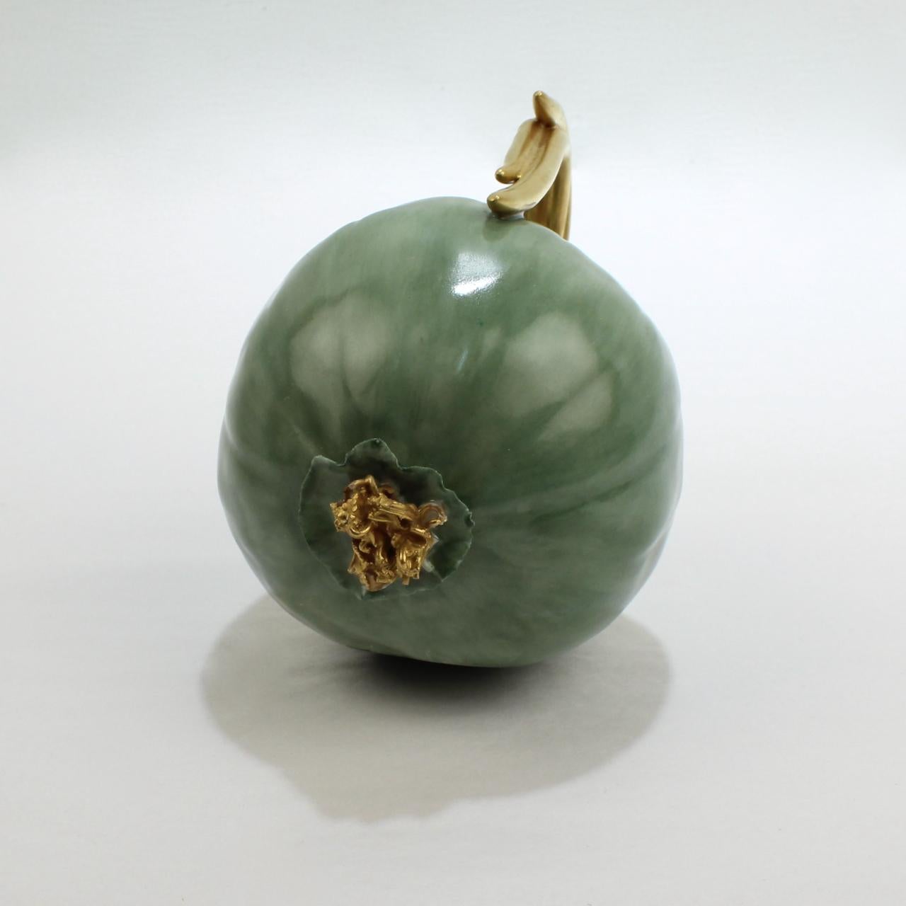 Contemporary Katherine Houston Porcelain Figural Green Onion Model or Figurine