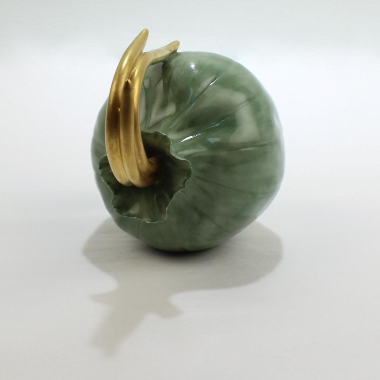 Katherine Houston Porcelain Figural Green Onion Model or Figurine 1