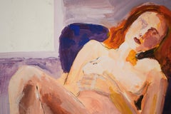 Redhead On A Yellow Blanket - Original San Francisco Abstract