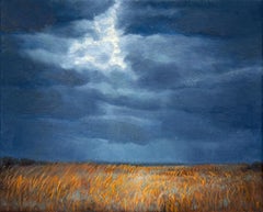 A Little Snow on the Marsh contemporary landscape painting