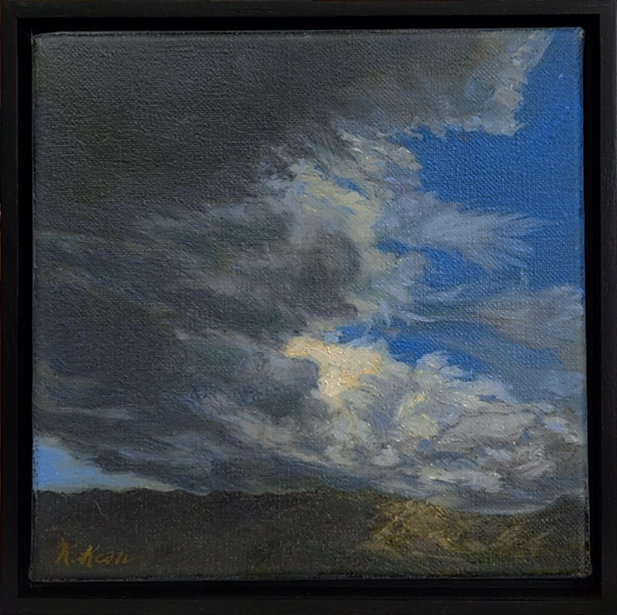 Angeles Forest Storm contemporary cloudscape - Contemporary Painting by Katherine Kean
