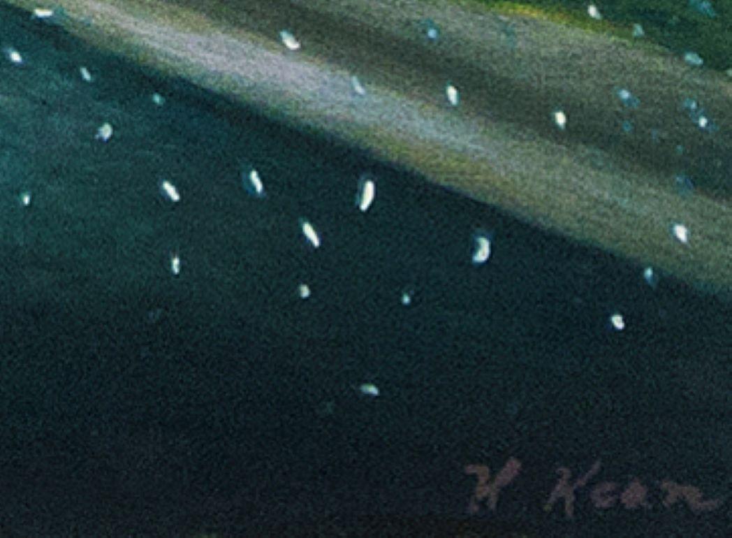 Entre las gotas pintura paisajista contemporánea - Painting Contemporáneo de Katherine Kean