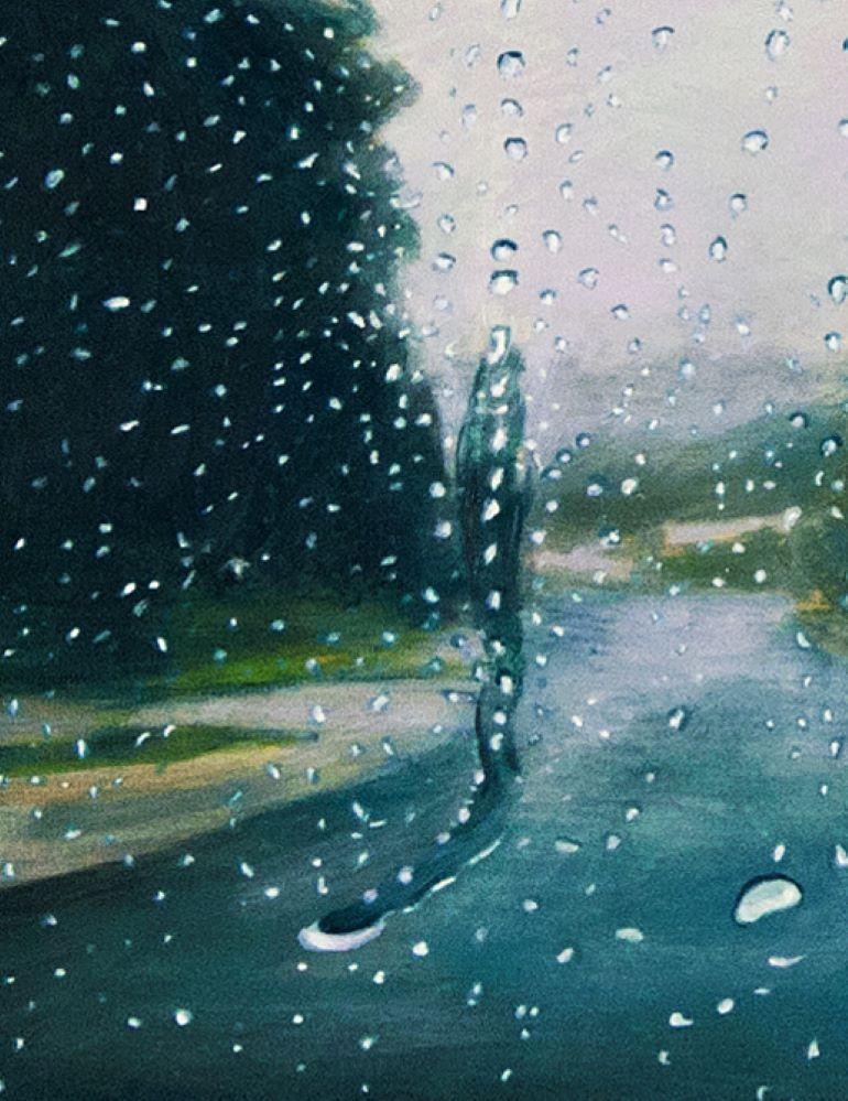 Entre las gotas pintura paisajista contemporánea en venta 1