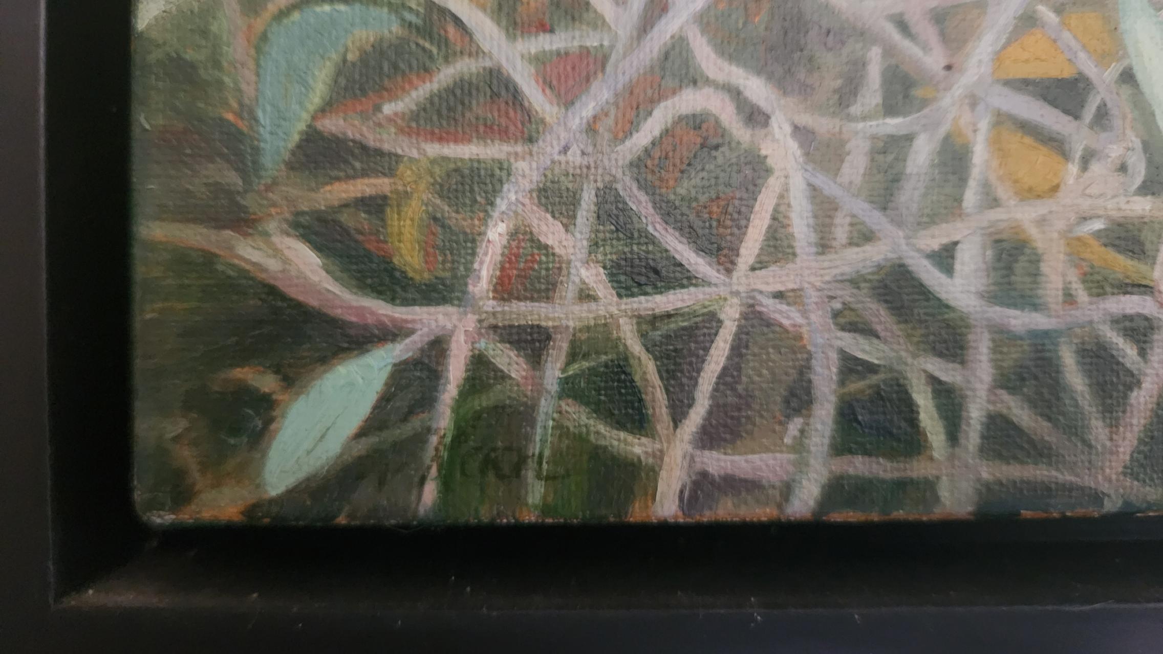 Uccello in un paesaggio contemporaneo con pennello - Painting Contemporaneo di Katherine Kean