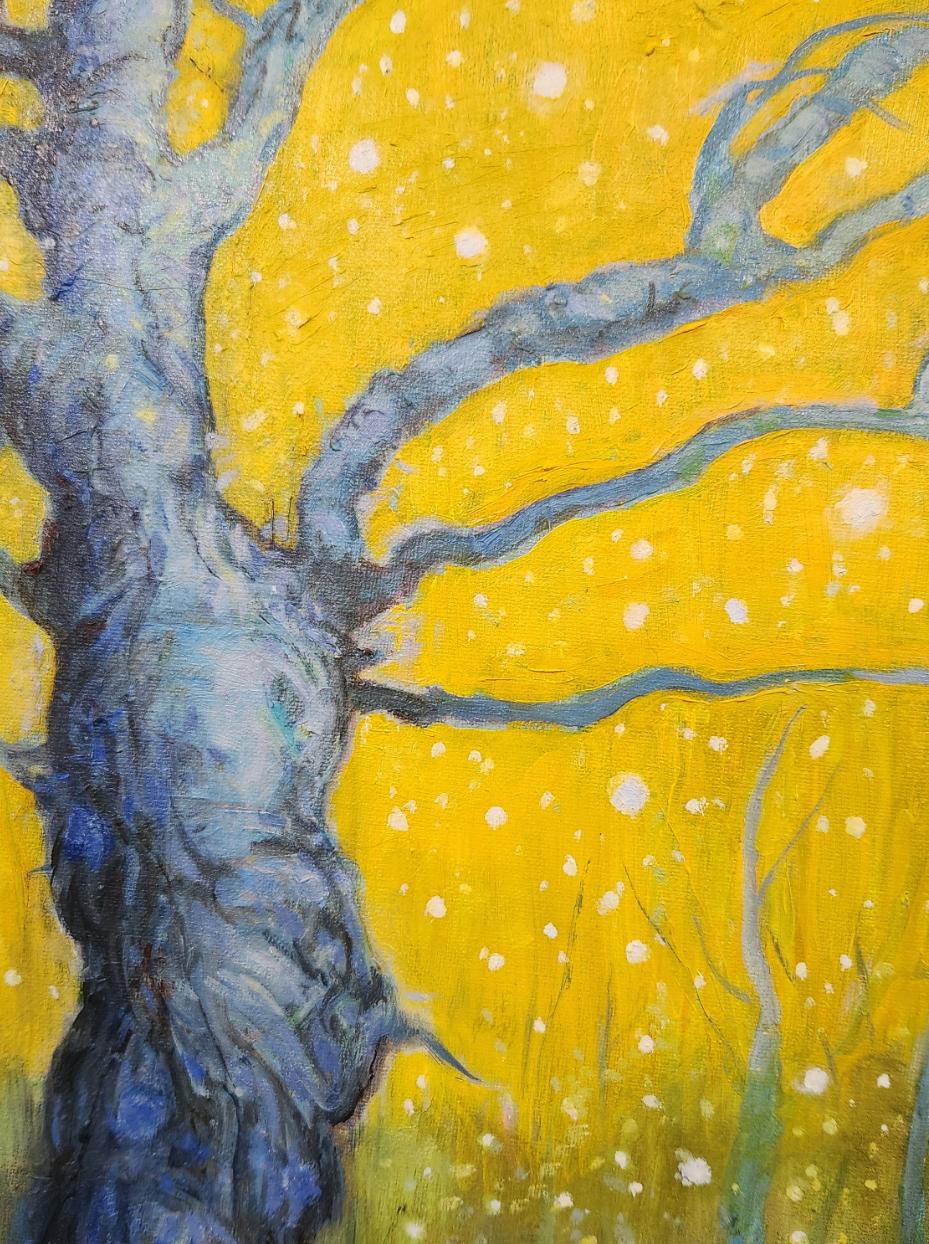 Blauer Hain – Painting von Katherine Kean