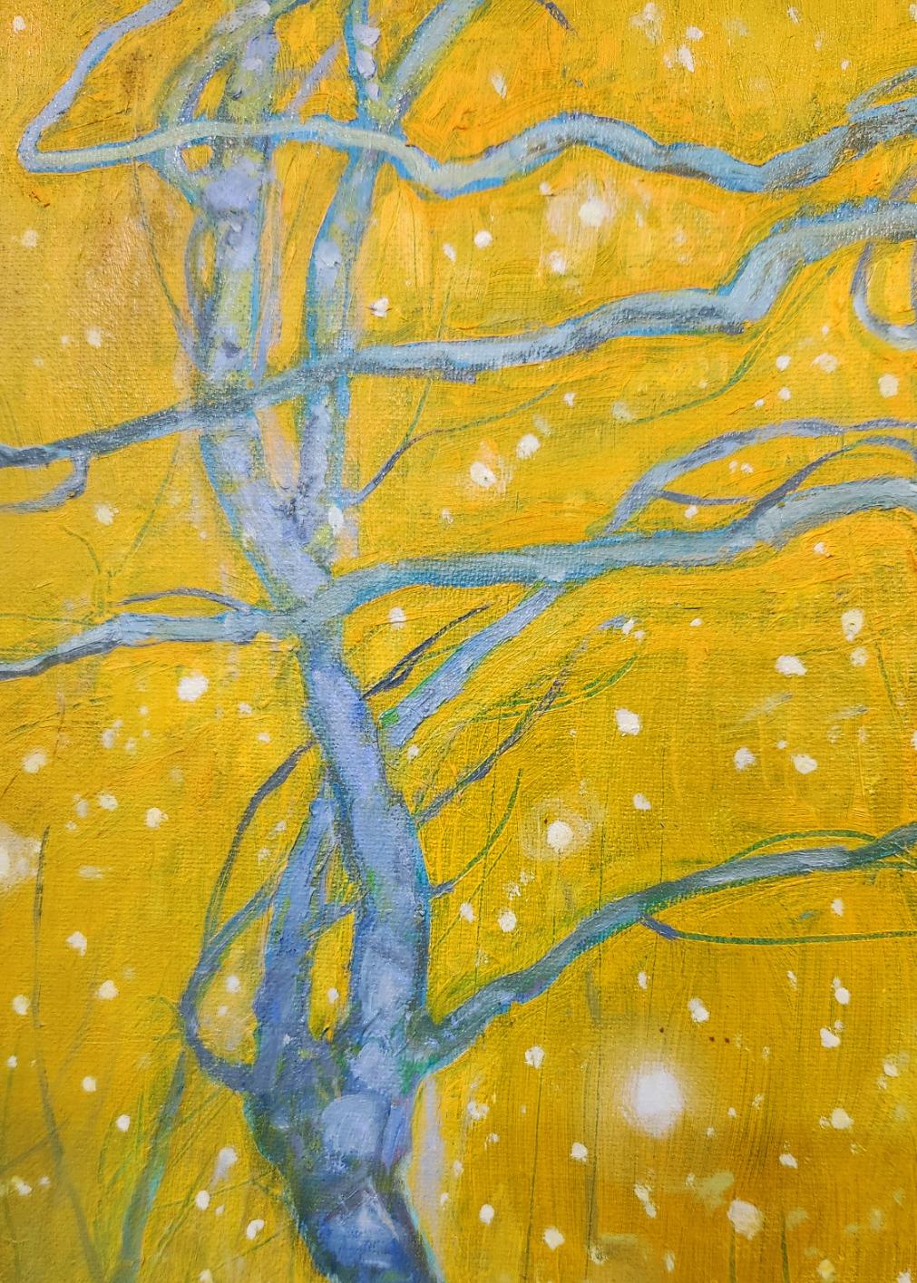 Blauer Hain (Braun), Landscape Painting, von Katherine Kean