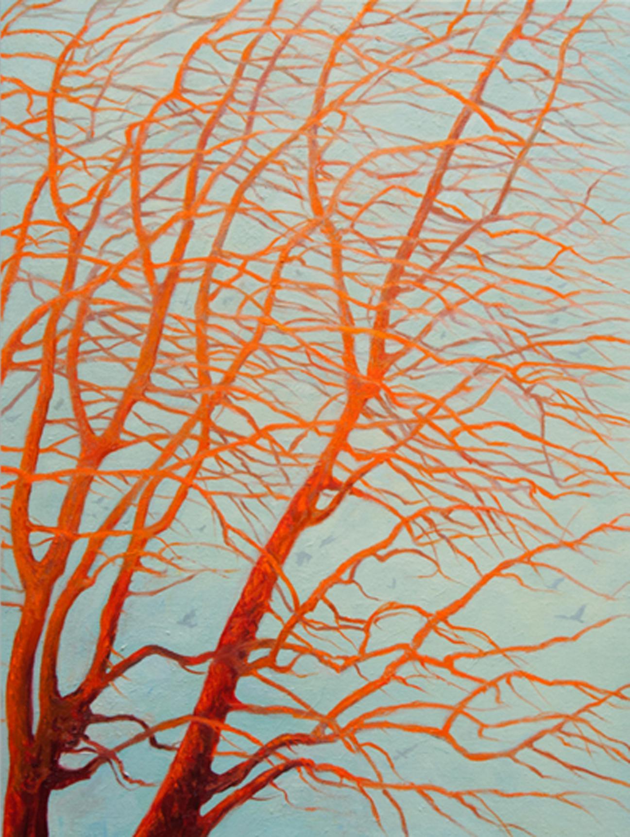 Branches of the Same Tree contemporary triptych painting For Sale 1