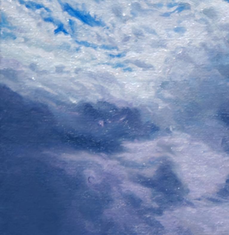 Chatham Beach contemporary landscape painting - Purple Landscape Painting by Katherine Kean
