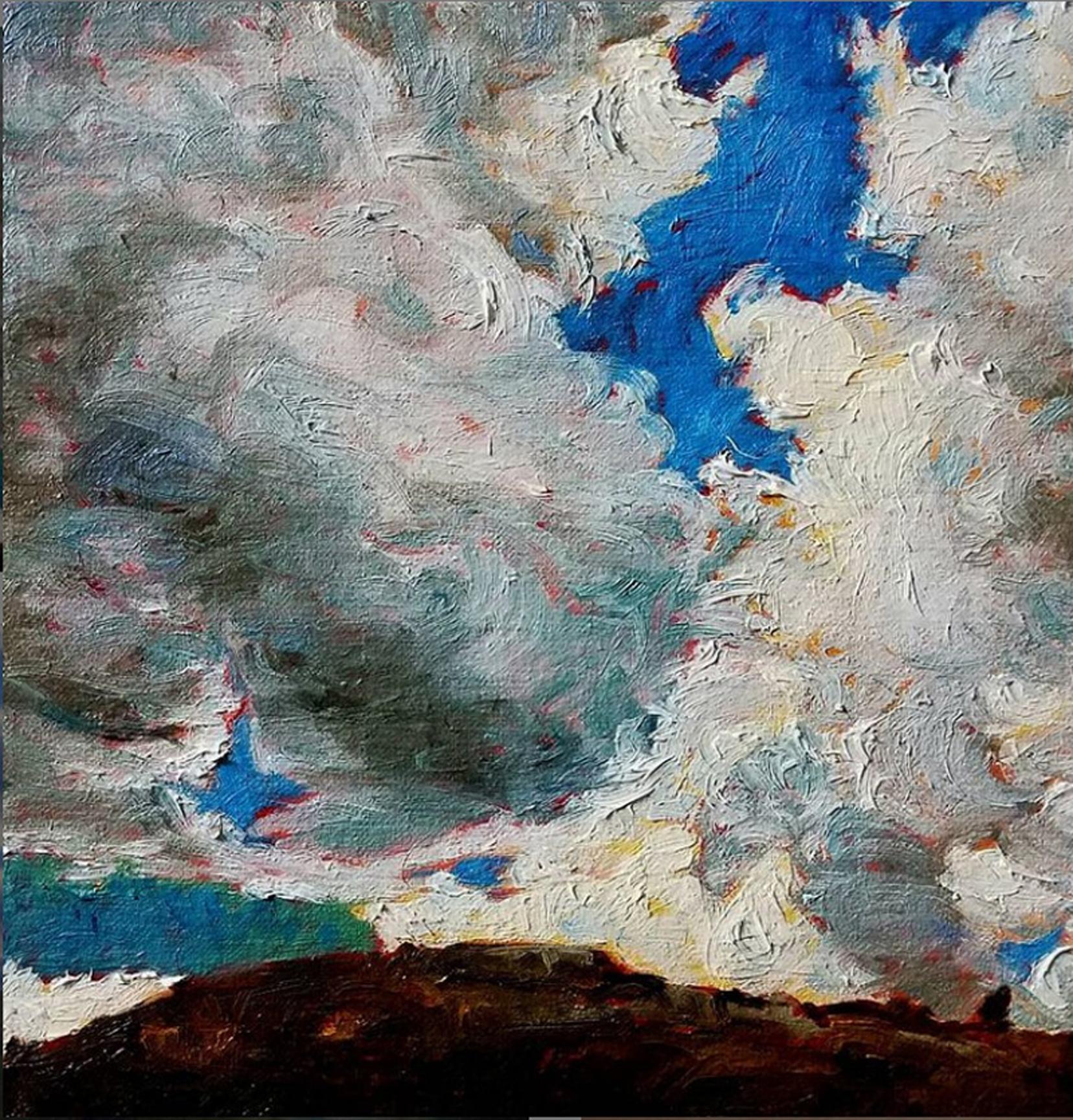 Katherine Kean Abstract Painting - Converging Clouds
