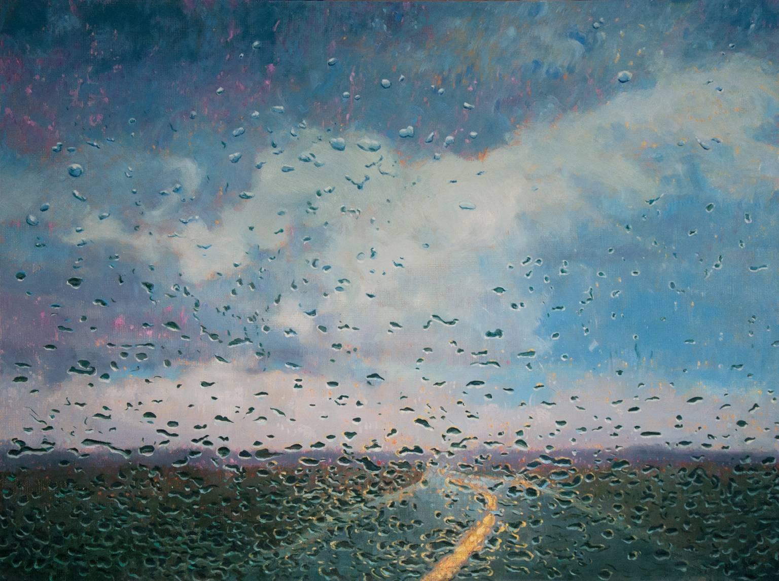 Daily Conditions on Chain of Craters Road - Painting by Katherine Kean