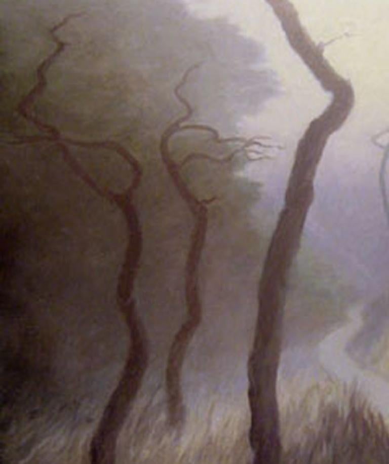 Paisaje atmosférico contemporáneo envuelto en niebla en venta 2
