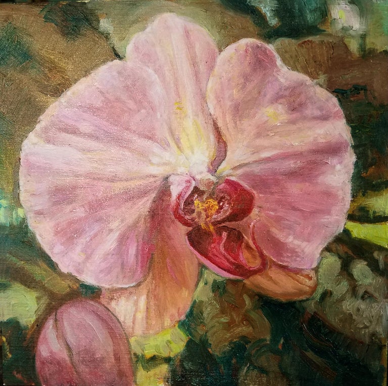 Pink/Purple Orchid Flower Diamond Art Painting UNFRAMED 40x30cm COMPLETED