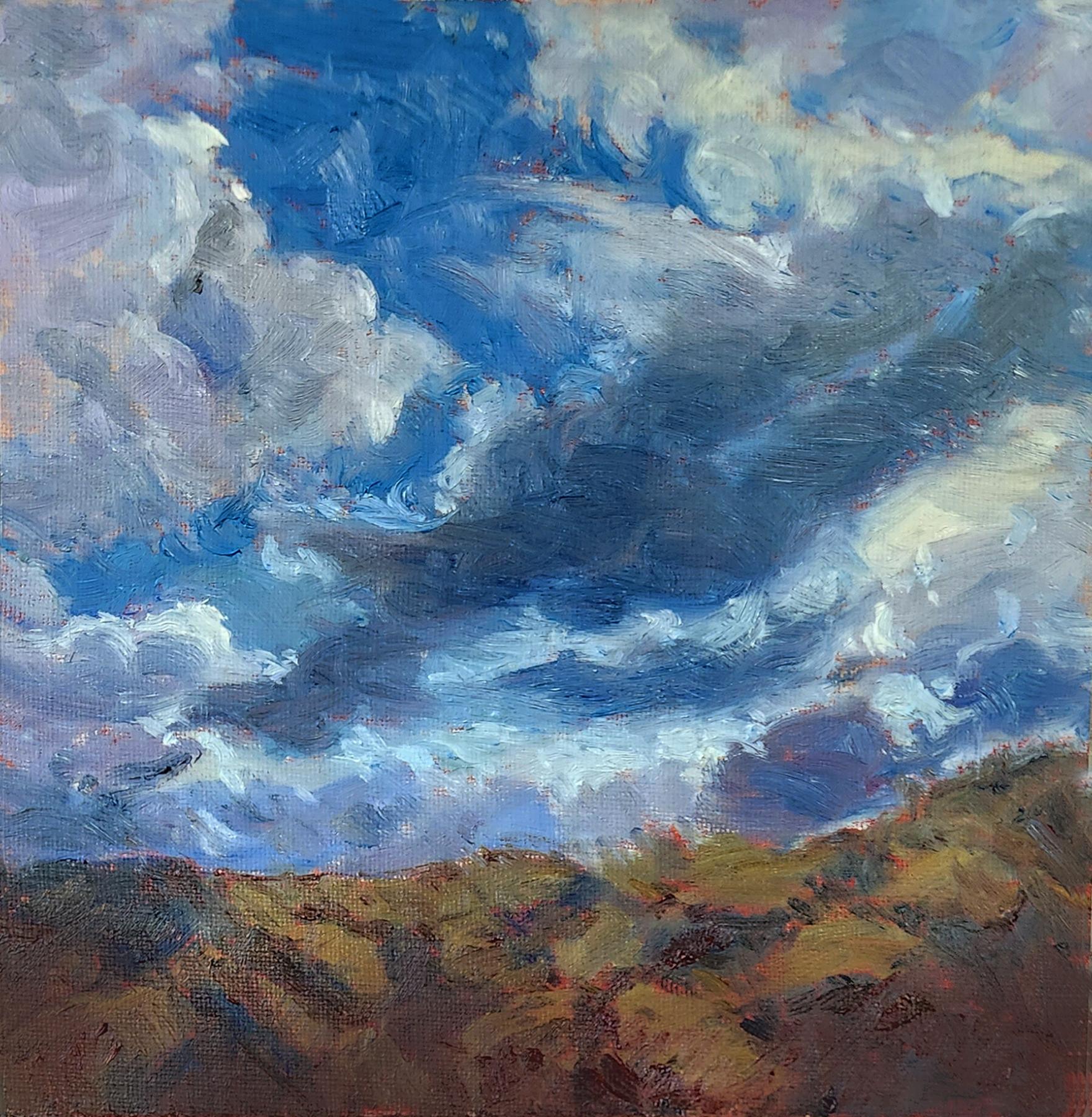 Katherine Kean Landscape Painting - Saddle Road Cloudscape 2 contemporary landscape, 2023