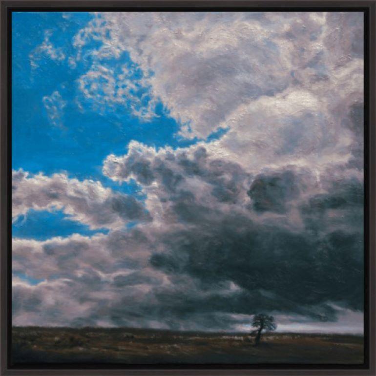 Nube Protectora, Tierra Inquieta, Árbol Desolado paisaje contemporáneo - Painting Contemporáneo de Katherine Kean