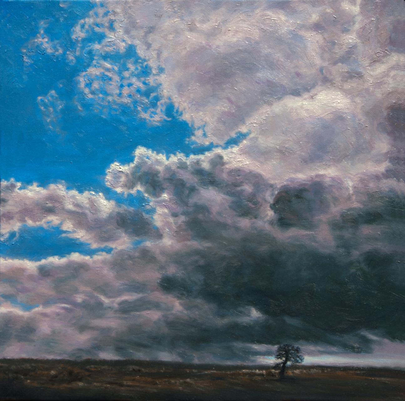 Landscape Painting de Katherine Kean - Nube Protectora, Tierra Inquieta, Árbol Desolado paisaje contemporáneo