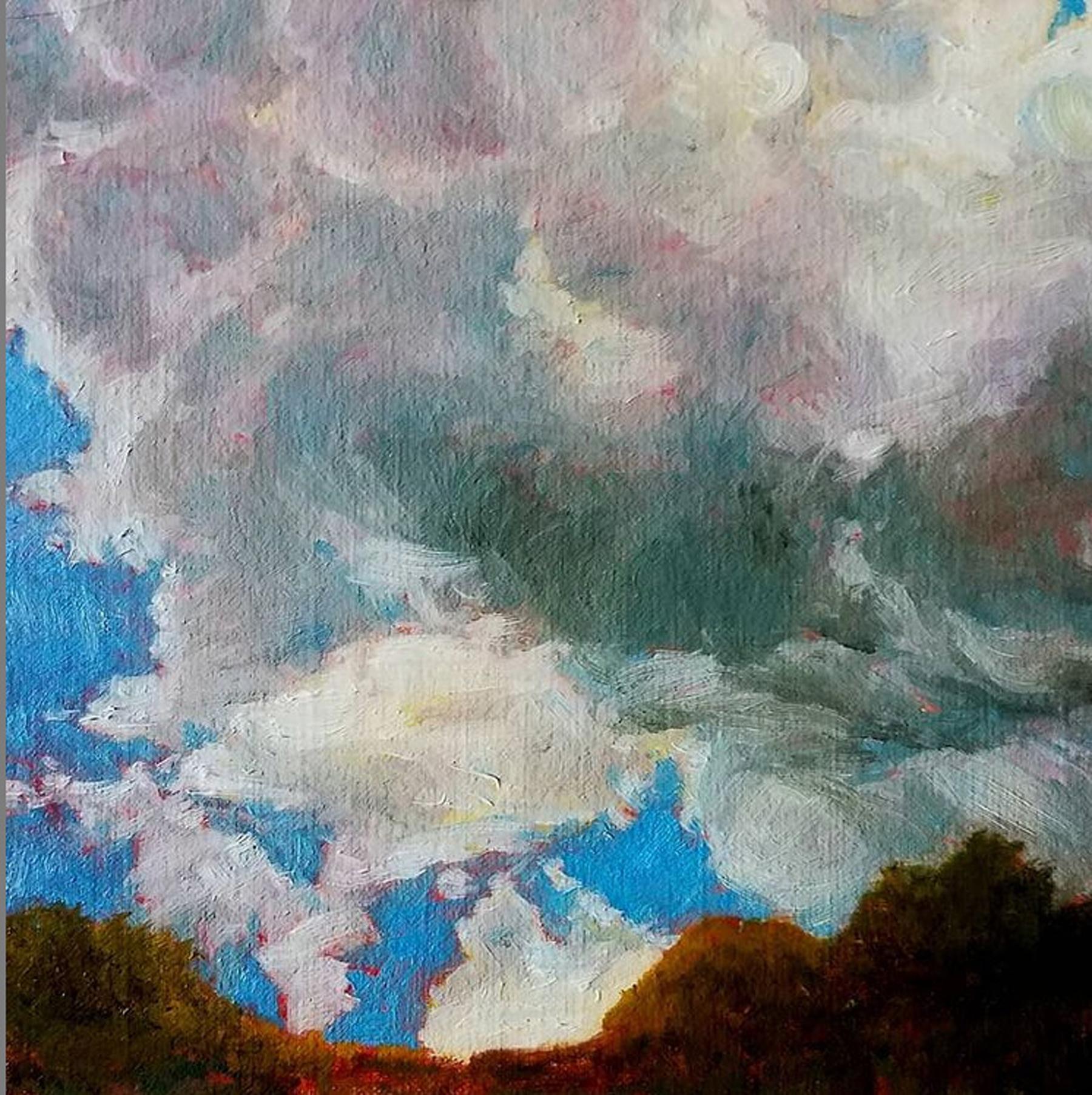 Storm Clouds Breaking Up Over Mountains contemporary landscape, 2021