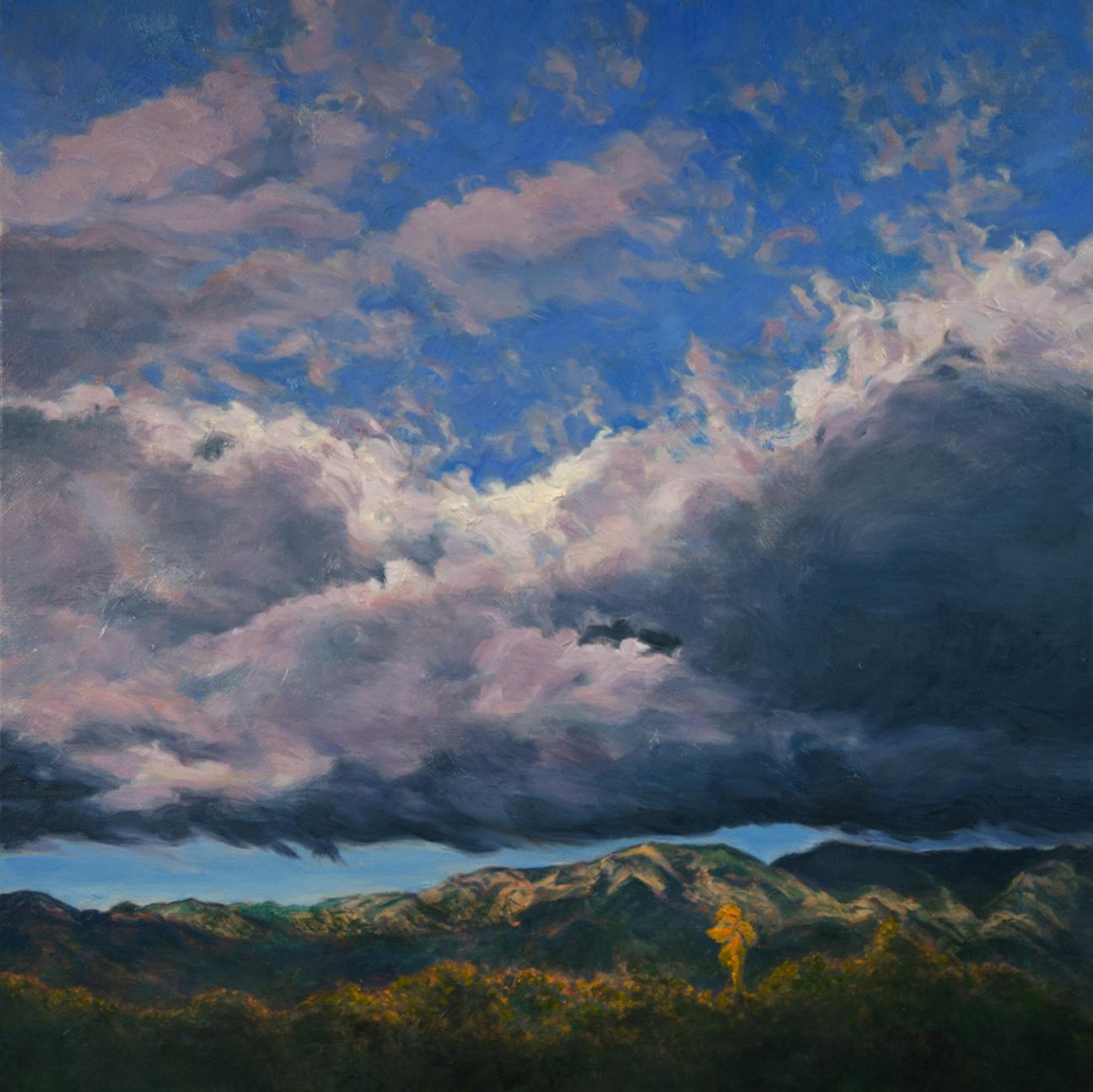 Storm Rise Angeles Forest contemporary landscape - Painting by Katherine Kean