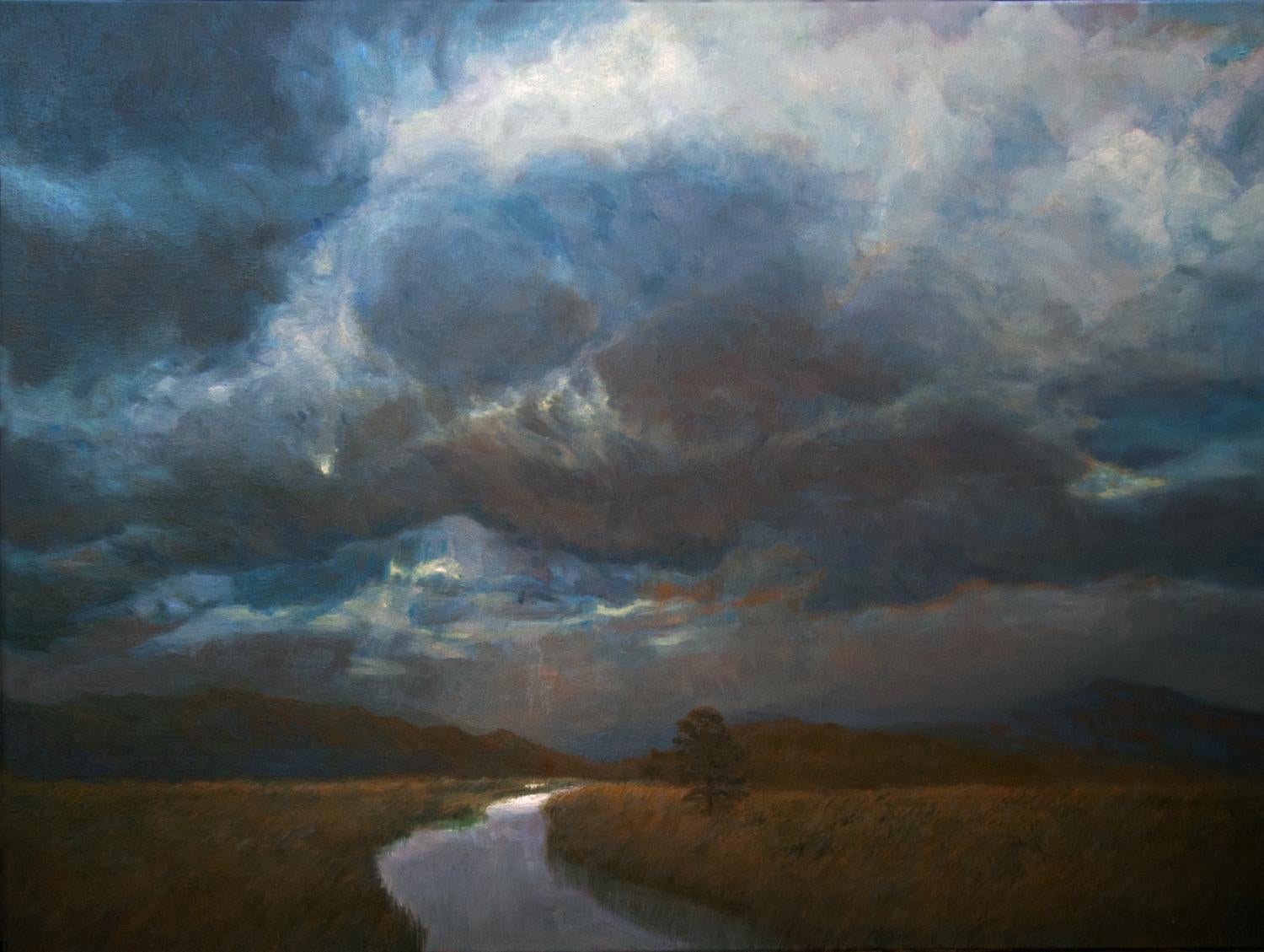 Katherine Kean Landscape Painting - Storm Shimmer Angeles Forest contemporary landscape atmosphere 