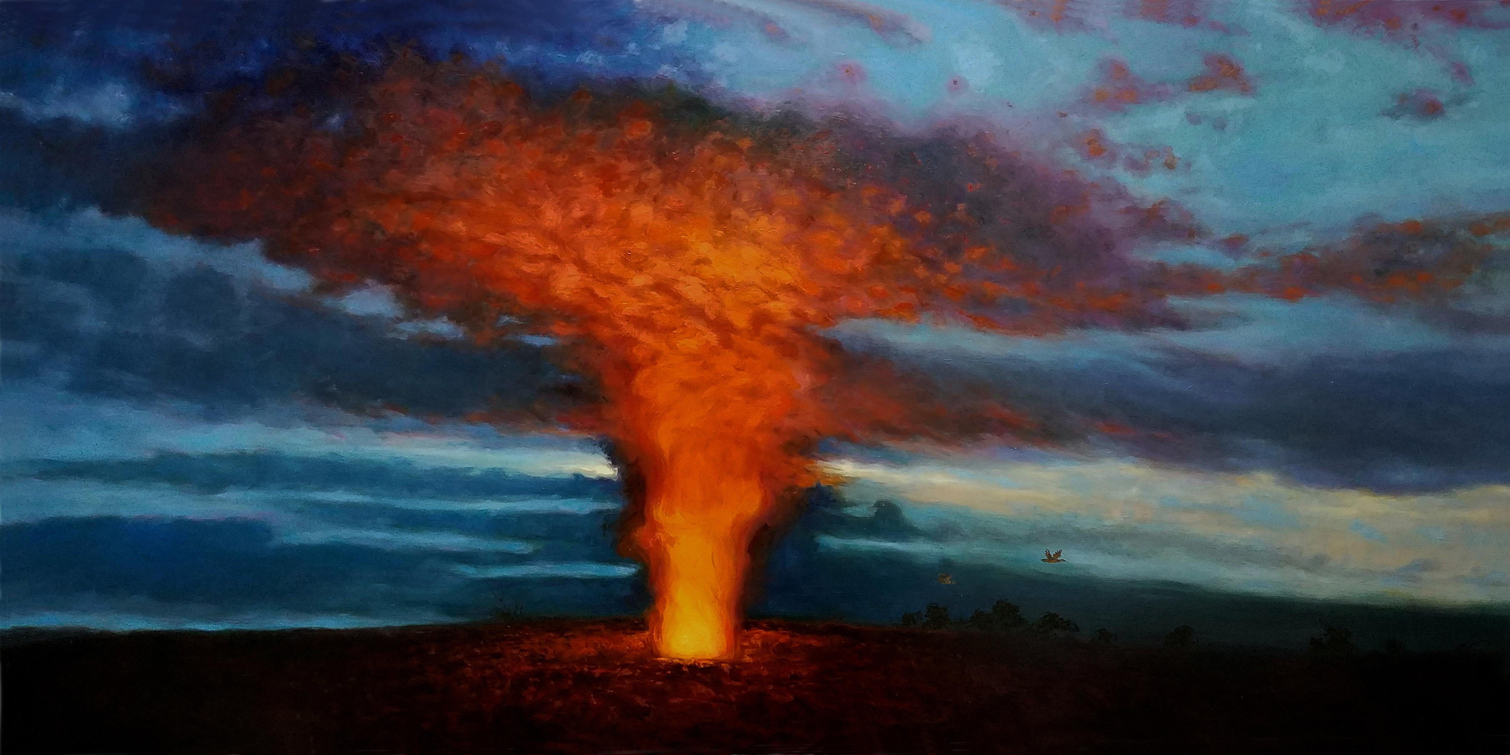 Katherine Kean Landscape Painting – The Memory of Glow Zeitgenössische Landschaft Ölgemälde