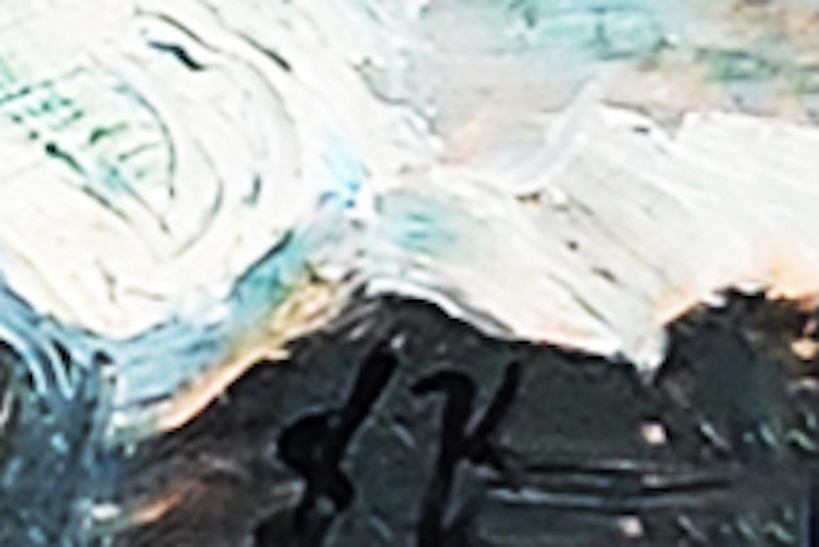 Movimiento de la marea pintura paisajística contemporánea - Painting Contemporáneo de Katherine Kean