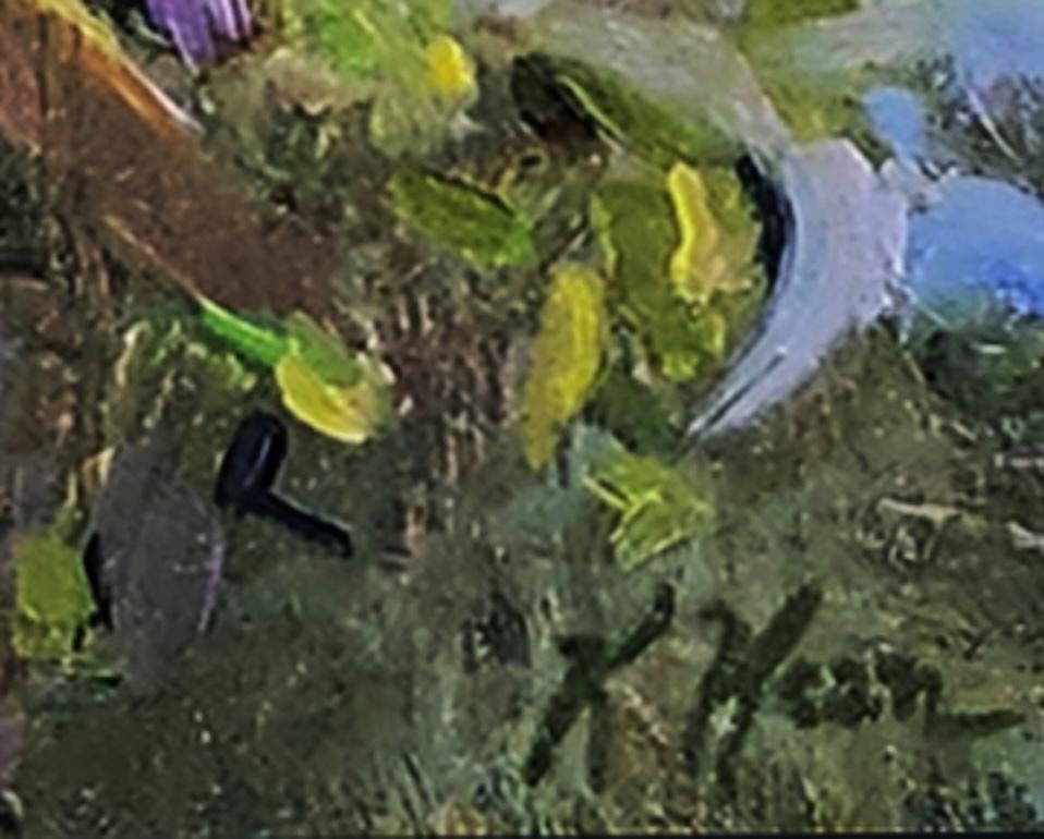 Pintura impresionista contemporánea Vivid Bloom - Painting Contemporáneo de Katherine Kean