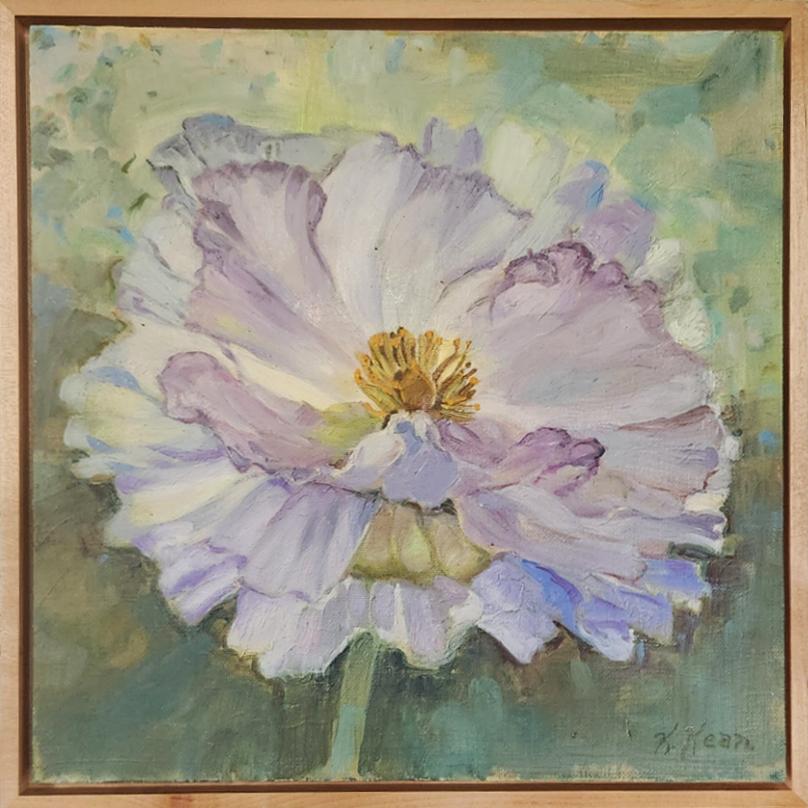 Inspired by the interaction of light with the petals of a
white poppy, this artwork pays homage to the myriad of colors that emerge
from what is often perceived as merely 'white.' The light striking the
petals reveal a fascinating spectrum with