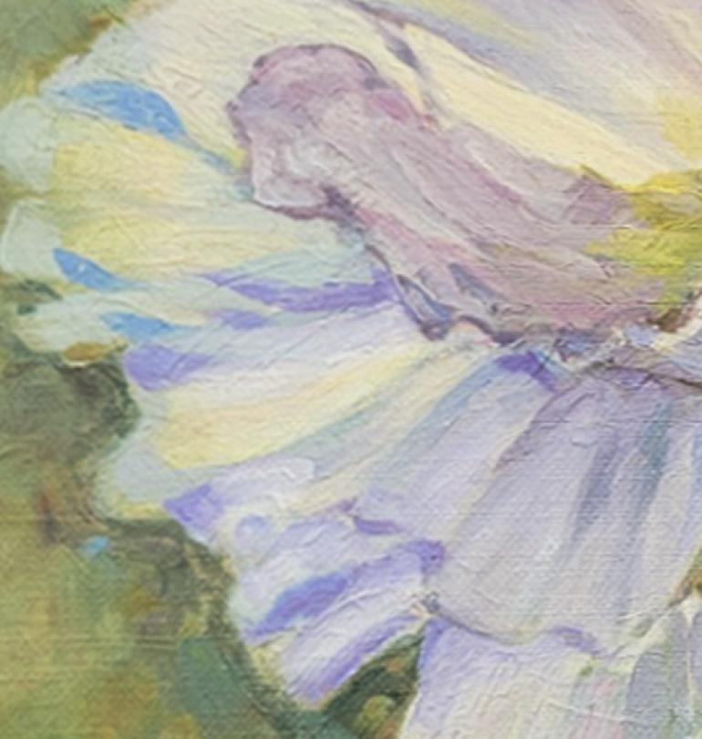 White Poppy contemporary floral painting For Sale 3