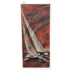 Katherine Kirkmam, estadounidense Siglo XX, "Hacia la tormenta" Pintura al óleo sobre lienzo