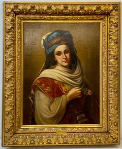 Lalla-Roukh Original Persian Oil Portrait by Katherine Leslie Hawes c.1885