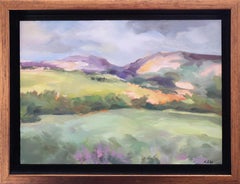 "Le bord nord du lac Quanah Parker" ; une peinture de paysage en plein air