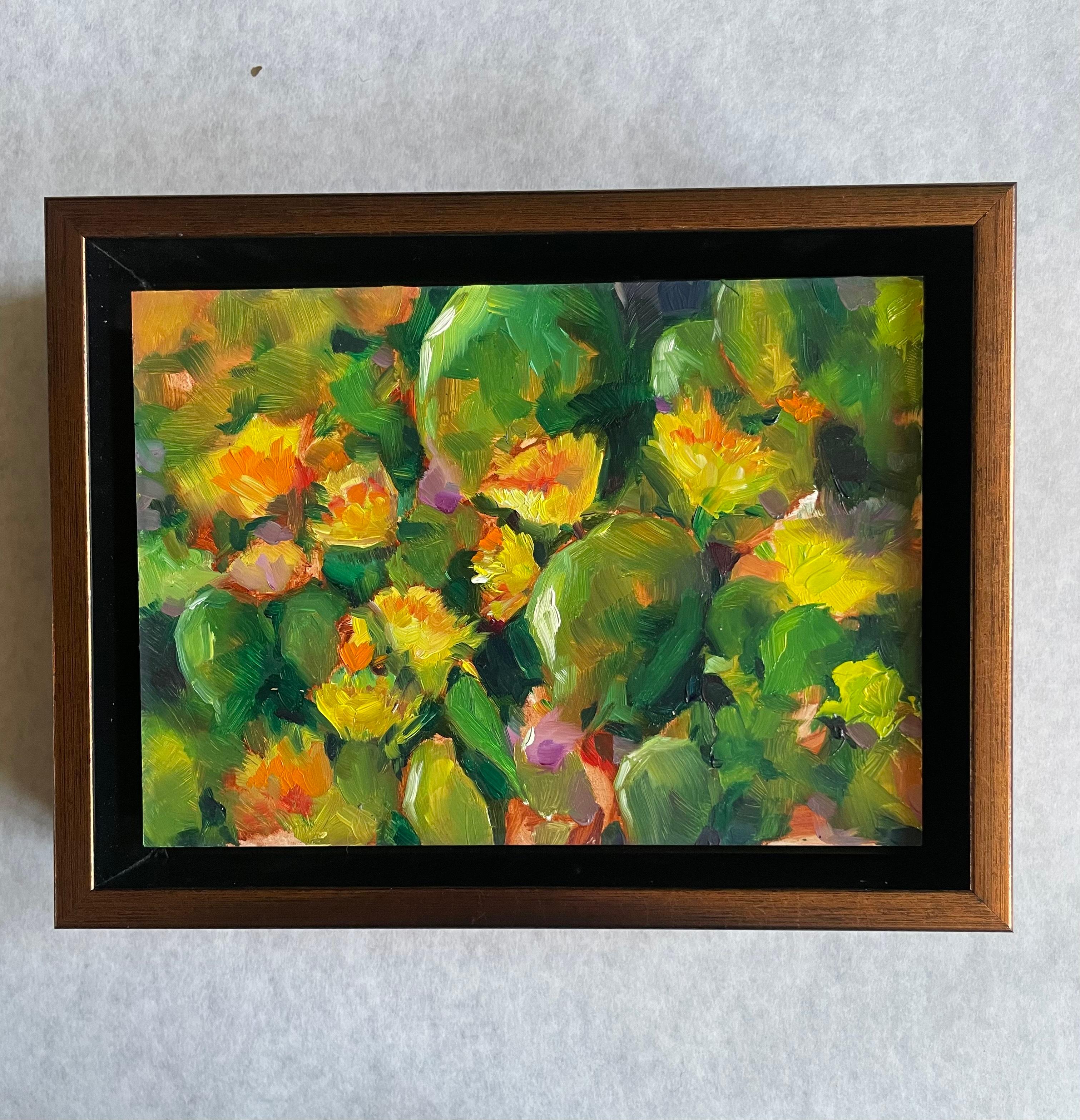 „Benson's Cacti“ von Katherine Liontas-Warren, Plein Air, Öl auf Tafel, Gemälde im Angebot 2