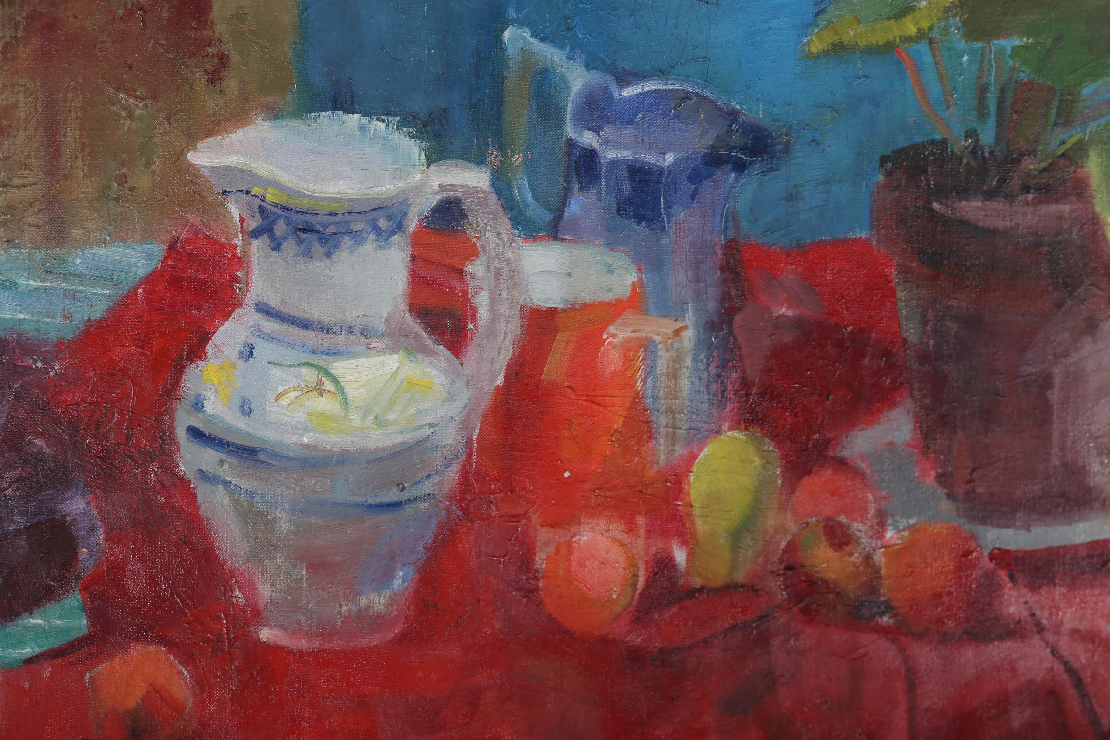 Katherine Mary Fryer RBSA (1910-2017) - Framed Oil, Still Life with Jugs For Sale 4
