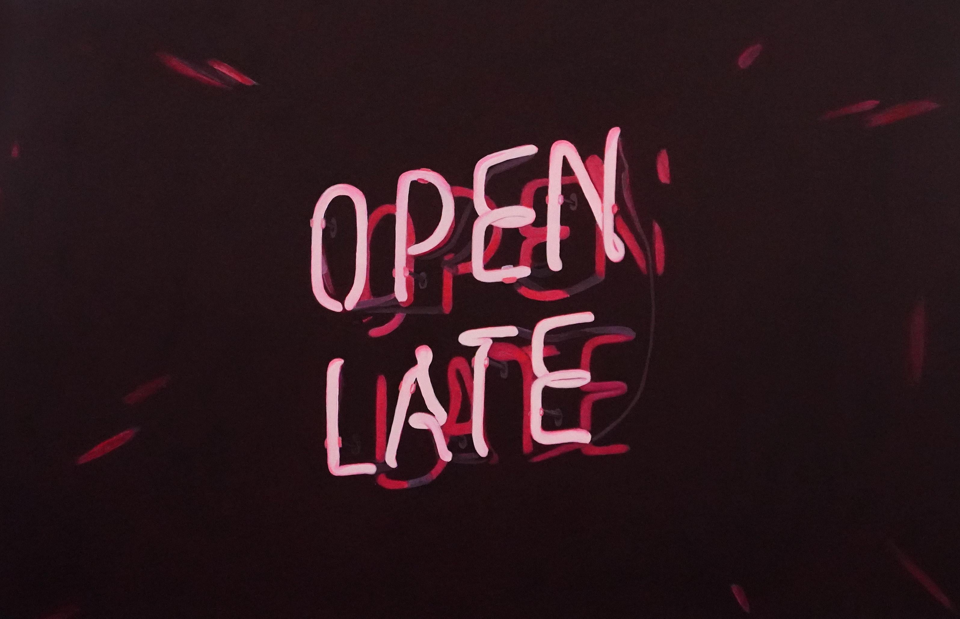 Contemporary Modernist Neon Sign Trompe L'Oeil Still Life 