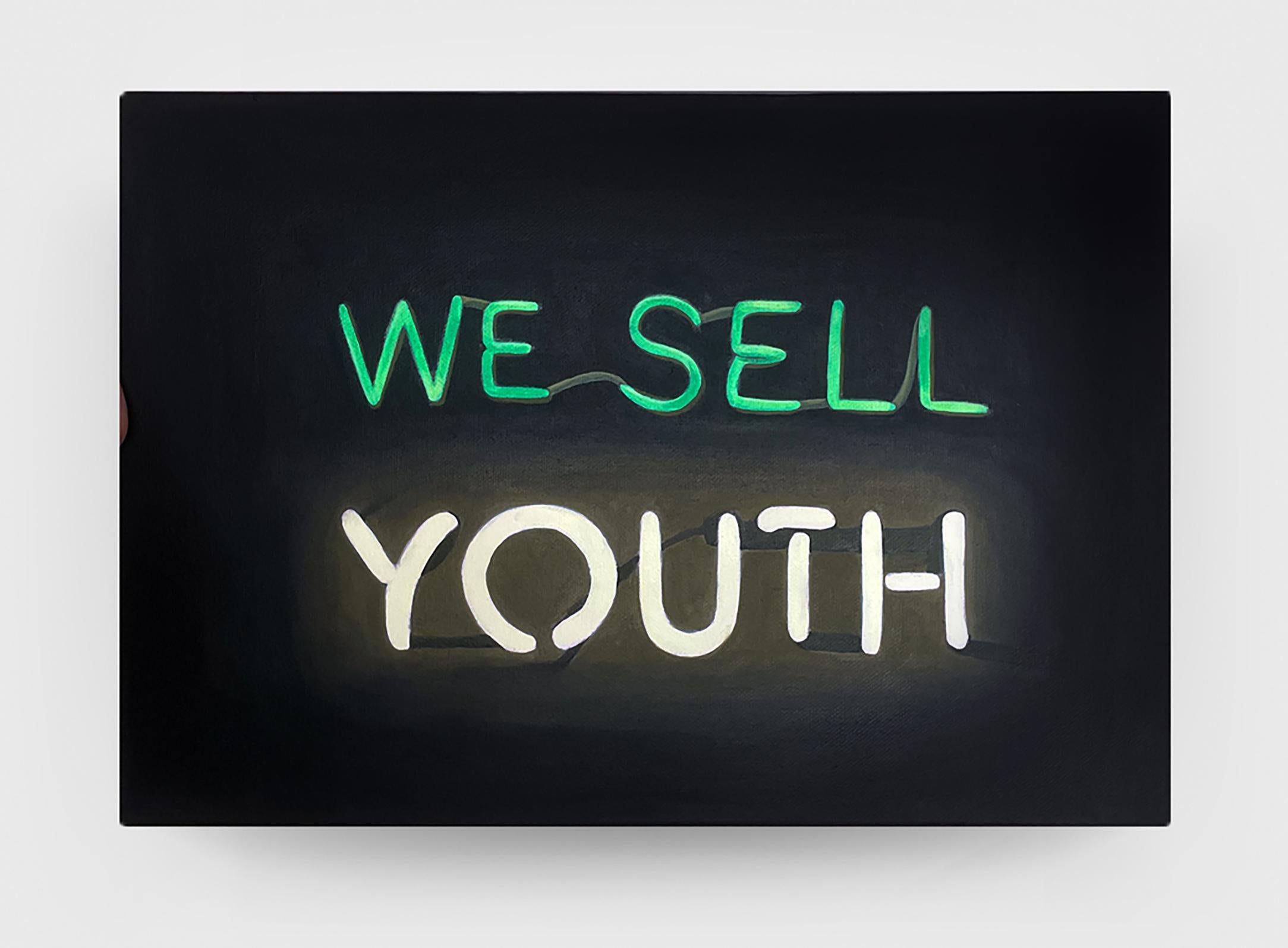 Nature morte contemporaine moderniste à l'enseigne de néon Trompe L'Oeil 