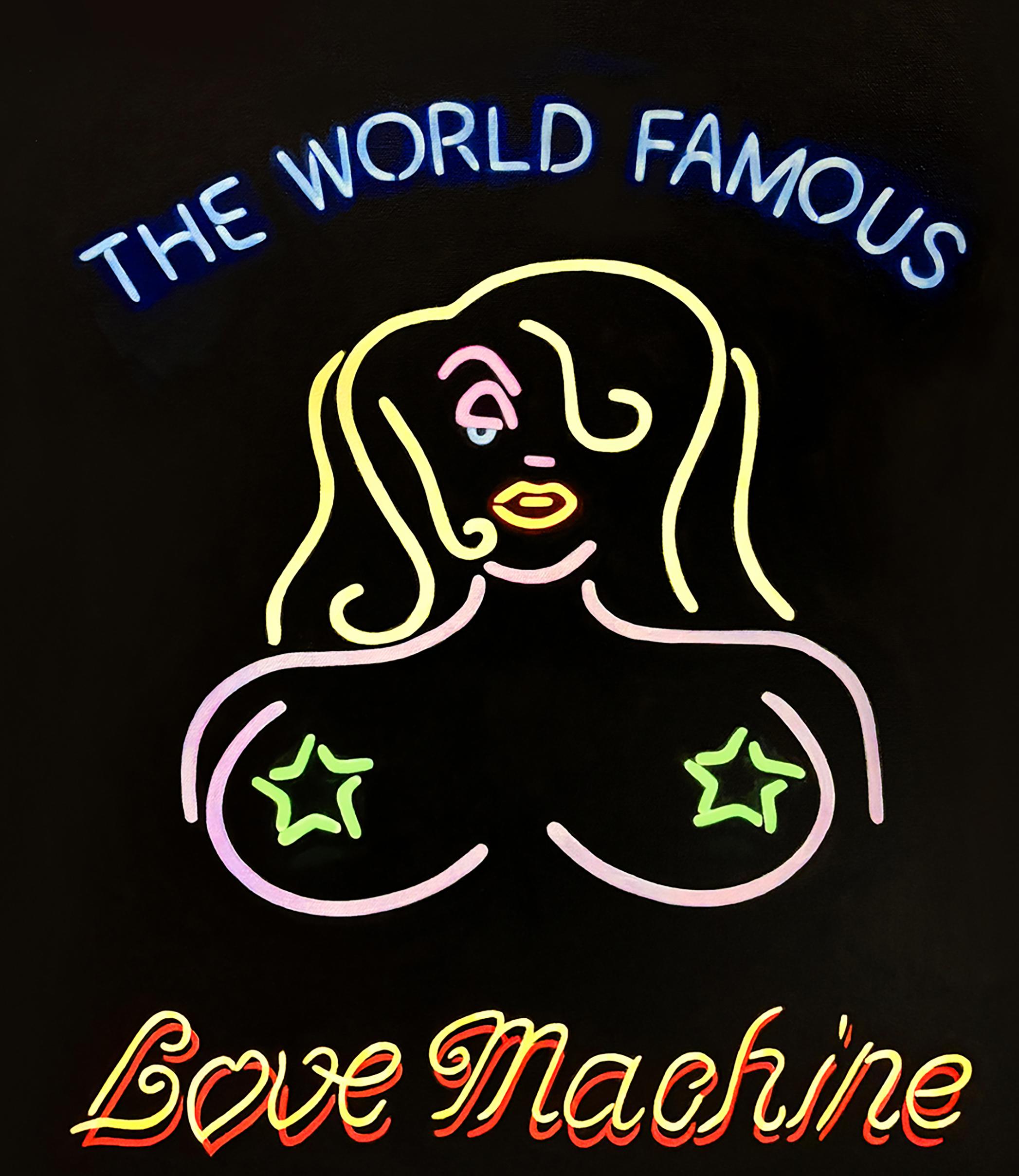 Bedeutendes zeitgenössisches modernistisches Gemälde von Katherine McMahon.  Aus einer Serie von Leuchtreklamen, die noch leben.  Acryl auf Leinwand.  

Künstler Bio:
Katherine McMahon ist eine amerikanische multidisziplinäre Künstlerin und