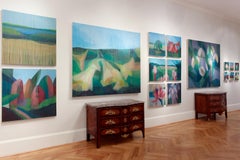 "(Jubilee) Red Banana Palms" - Abstract Botanical Painting - Diebenkorn