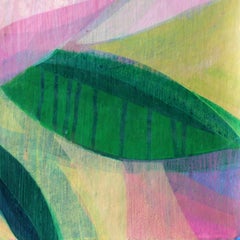 "(Magnolia II) Fern" - Colorful Abstract Botanical Painting - Frankenthaler