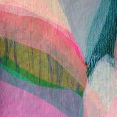 "(Magnolia II) Oyster" - Colorful Abstract Botanical Painting - Frankenthaler
