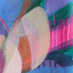 "(Magnolia II) Thistle" - Colorful Abstract Botanical Painting - Frankenthaler