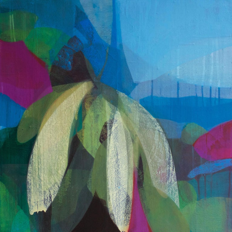 Katherine Sandoz Palm Colorful Abstract Landscape Painting
