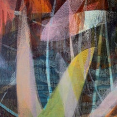 "(sequoia) ditch gazer no. 1" - colorful abstract landscape - marsh - Diebenkorn