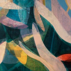 "(sequoia) ditch gazer no. 2" - colorful abstract landscape - marsh - Diebenkorn
