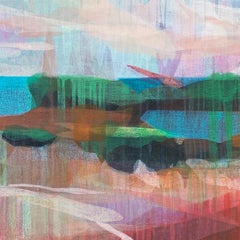 "(sequoia) double marsh" - colorful abstract landscape - marsh - Diebenkorn